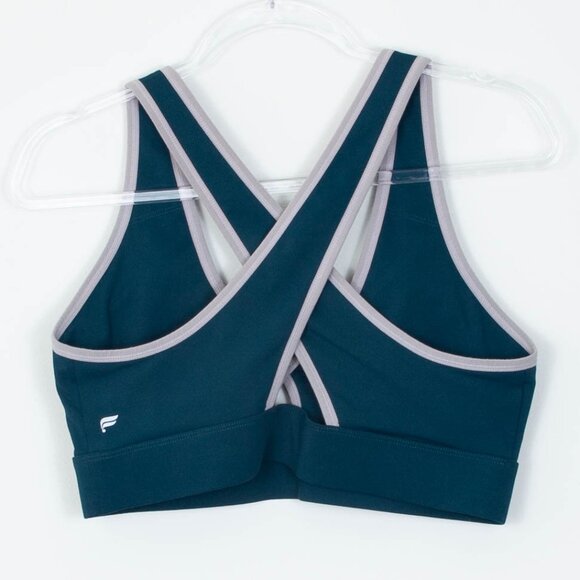 Fabletics Oasis Twist Medium Support Sports Bra in Midnight Wave - Picture 4 of 5